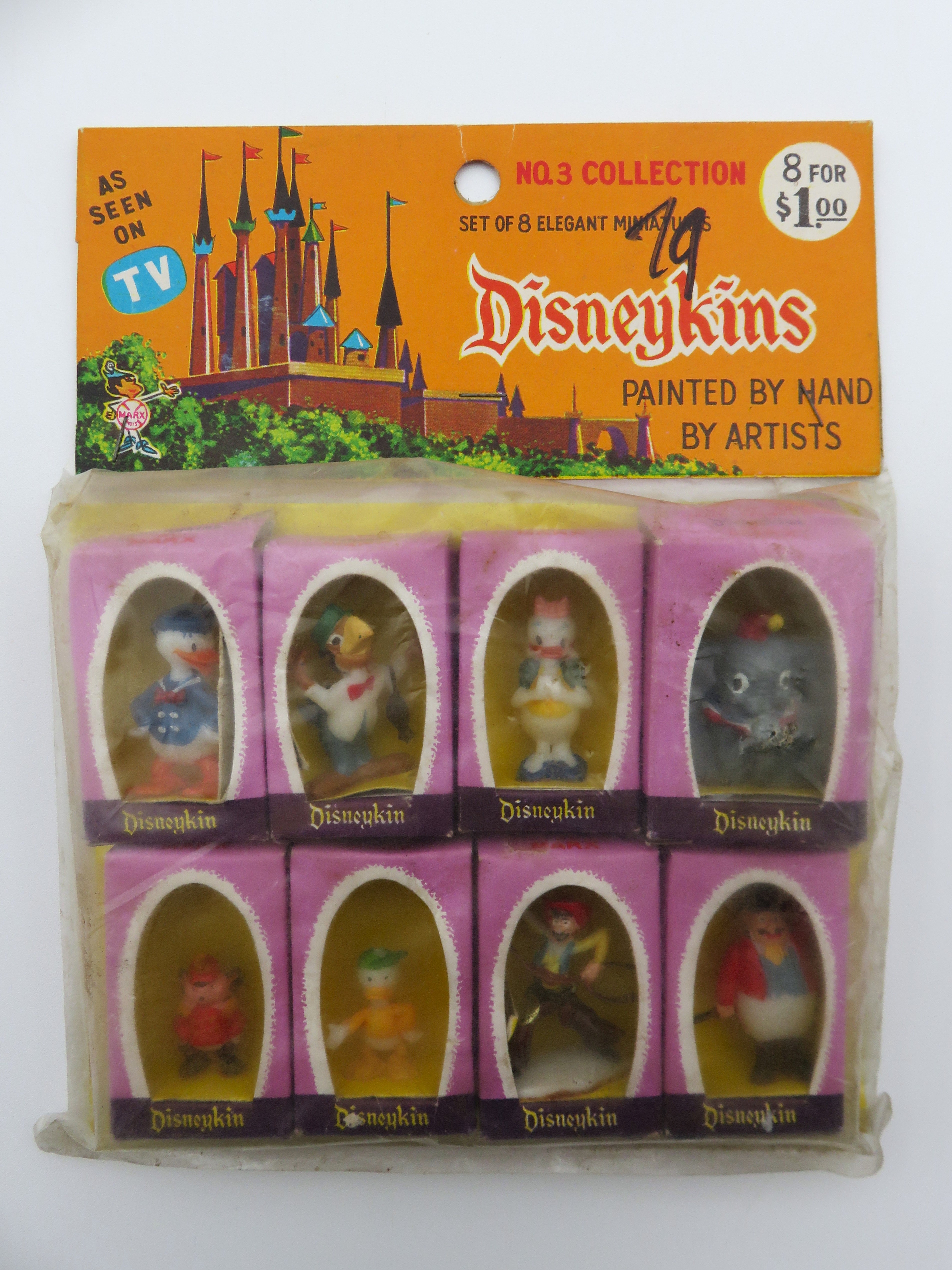 VINTAGE Disneykins No. 3 Figure Collection Set - Louis Marx & Co./Marx Toys (c. 1960s) Unopened Collectible